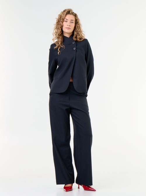 Wijde broek met goudkleurige knopen - Kiabi