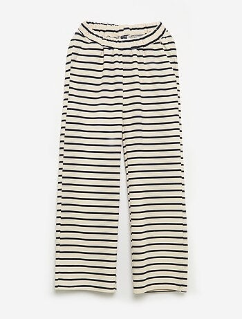 Wijde broek met hoge taille - collectie gemakkelijk aan te trekken