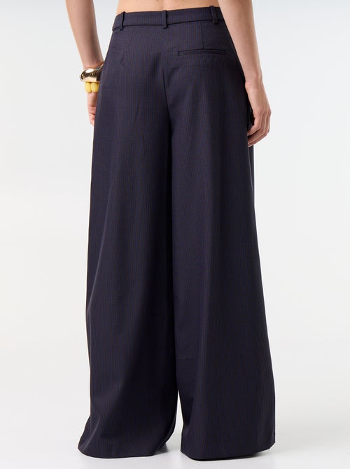 Wijde broek met hoge taille - Kiabi