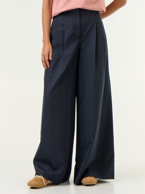 Wijde broek met hoge taille - Kiabi Wijde broek met hoge taille - Kiabi
