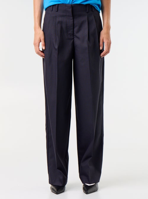 Wijde broek met hoge taille - Kiabi
