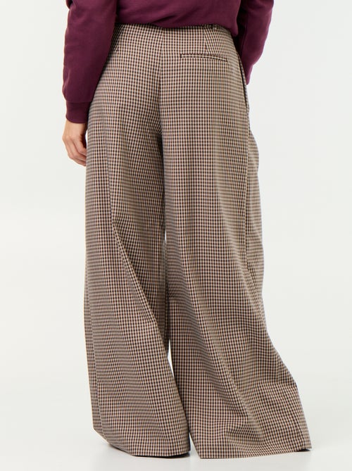 Wijde broek met hoge taille - Kiabi