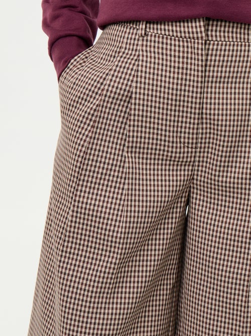 Wijde broek met hoge taille - Kiabi