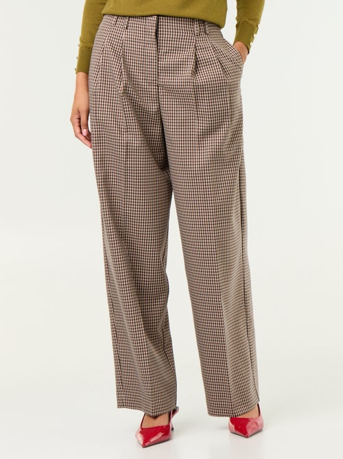 Wijde broek met hoge taille - Kiabi Wijde broek met hoge taille - Kiabi