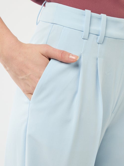 Wijde broek met hoge taille en 5 zakken - Kiabi