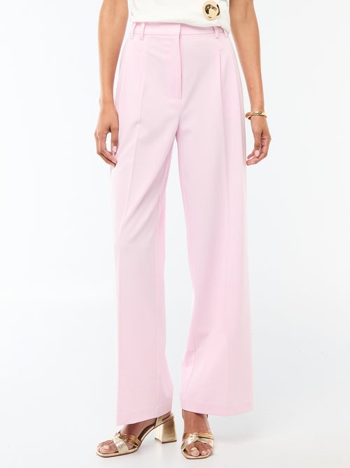 Wijde broek met hoge taille en 5 zakken - Kiabi