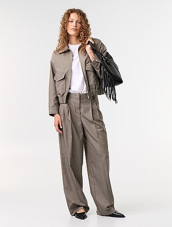 Wijde broek met hoge taille