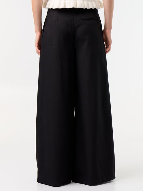 Wijde broek met hoge taille - Kiabi