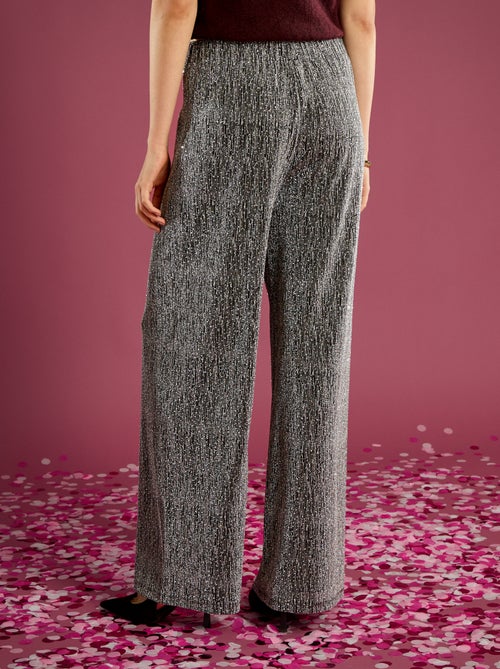 Wijde broek met pailletten - Kiabi