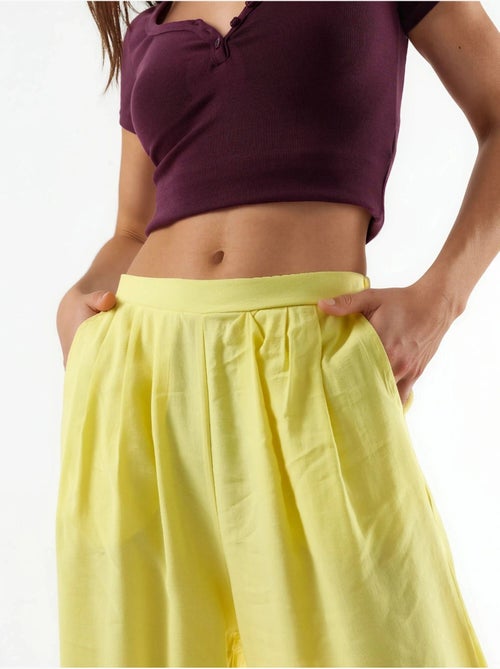 Wijde broek met plooien busem - Kiabi Wijde broek met plooien busem - Kiabi