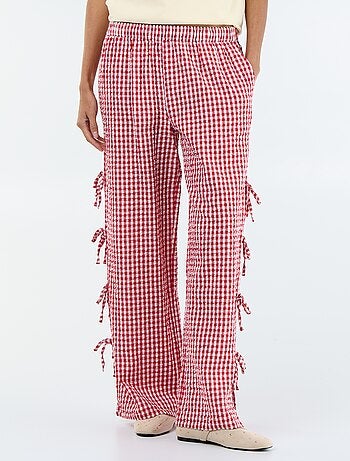 Wijde broek met vichyruit