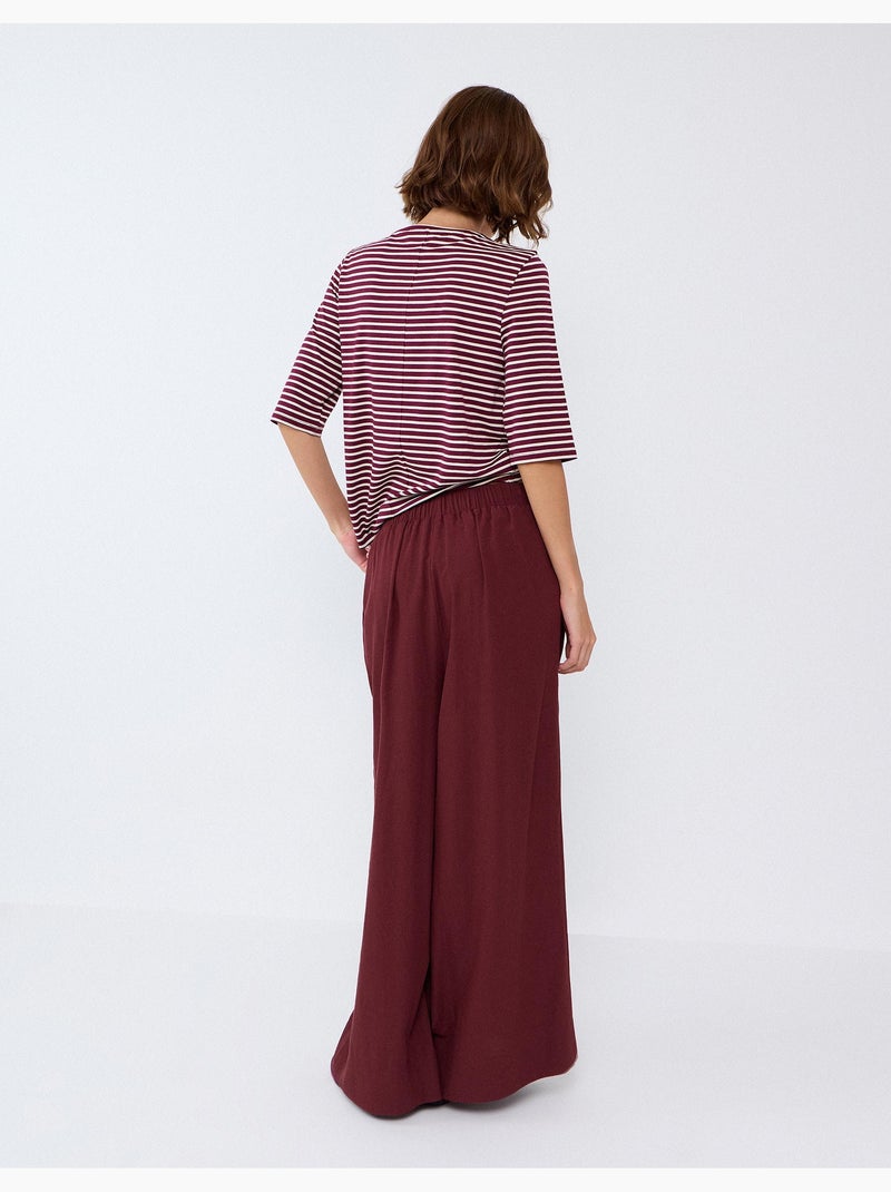 Wijde broek, mo fashion Rood - Kiabi