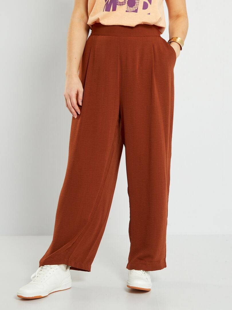 Wijde broek 'Only' ORANJE - Kiabi