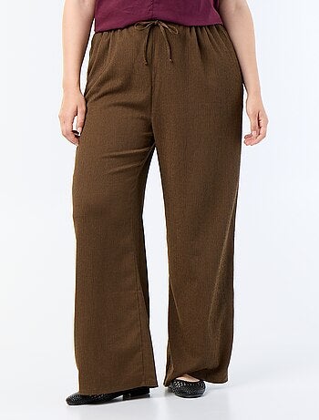 Wijde broek van crêpe tricot