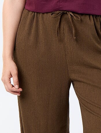Wijde broek van crêpe tricot