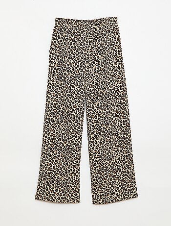Wijde broek van crêpe tricot