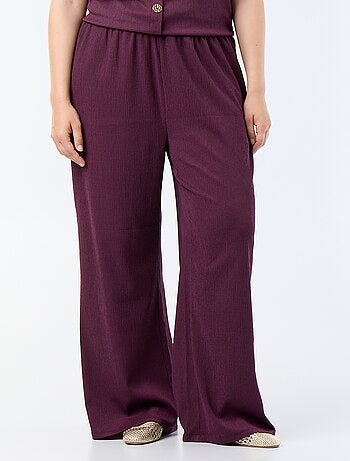 Wijde broek van crêpe tricot