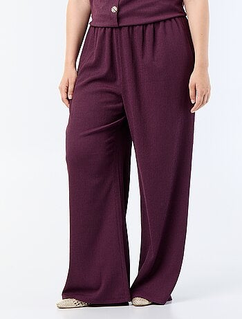 Wijde broek van crêpe tricot
