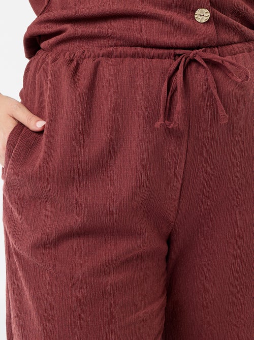 Wijde broek van crêpe tricot - Kiabi