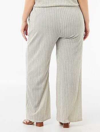 Wijde broek van crêpe tricot