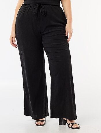 Wijde broek van crêpe tricot