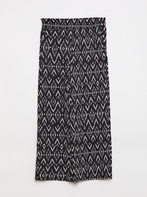 Wijde broek van crêpe tricot - Kiabi