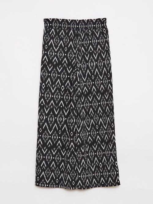 Wijde broek van crêpe tricot - Kiabi