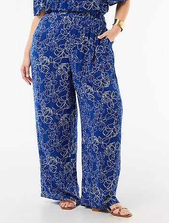 Wijde broek van crêpetricot