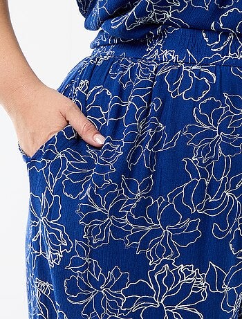 Wijde broek van crêpetricot