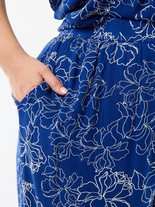 Wijde broek van crêpetricot - Kiabi