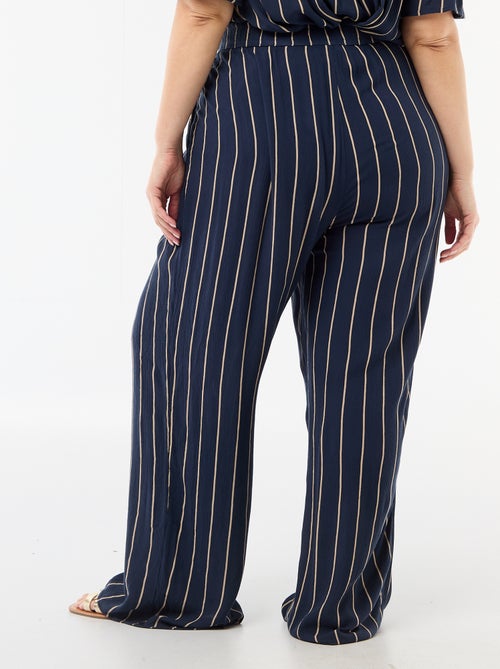 Wijde broek van crêpetricot - Kiabi