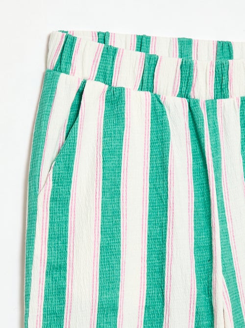 Wijde broek van crêpetricot - Kiabi