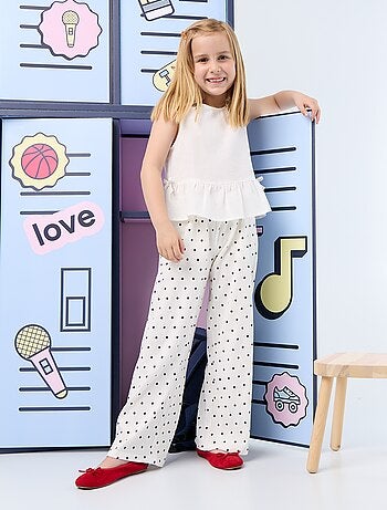 Wijde broek van crêpetricot