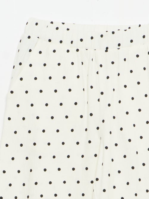 Wijde broek van crêpetricot - Kiabi Wijde broek van crêpetricot - Kiabi