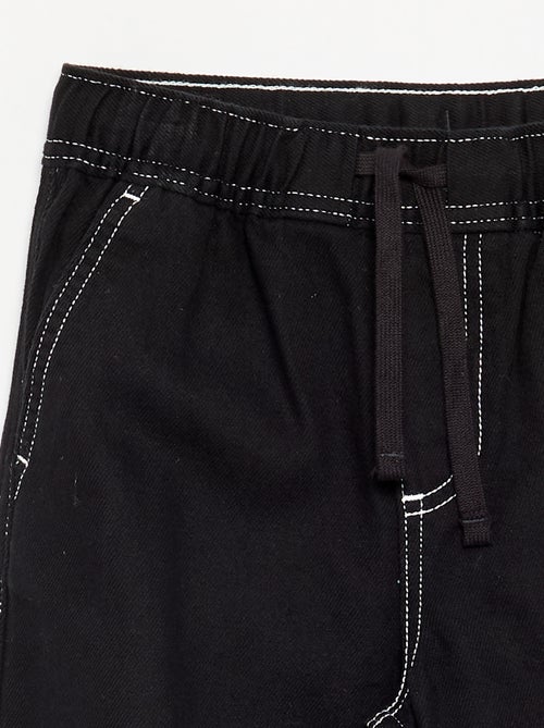 Wijde broek van denim - Kiabi