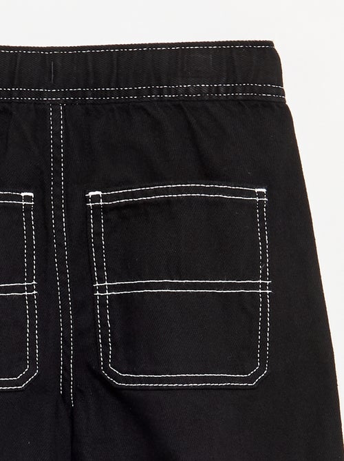 Wijde broek van denim - Kiabi