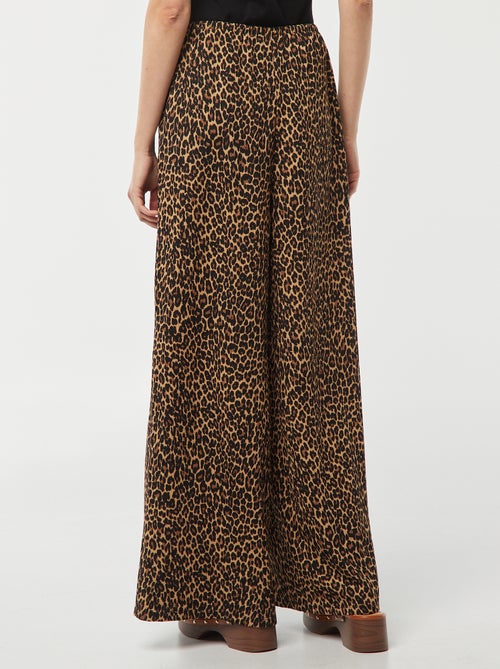 Wijde broek van geplooide stof - Kiabi