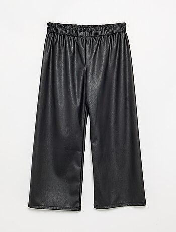 Wijde broek van imitatieleer