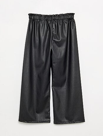 Wijde broek van imitatieleer