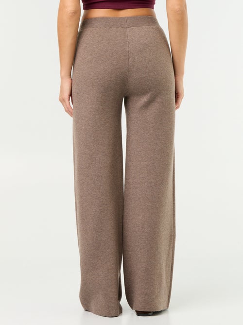 Wijde broek van jerseytricot - Kiabi