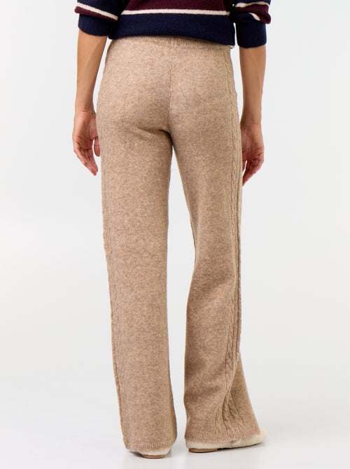 Wijde broek van jerseytricot - Kiabi