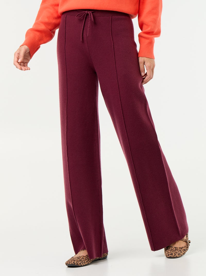 Wijde broek van jerseytricot Rose - Kiabi