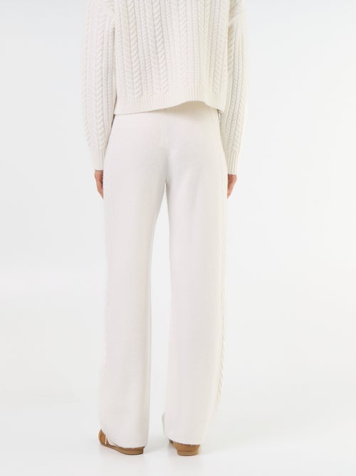 Wijde broek van jerseytricot - Kiabi