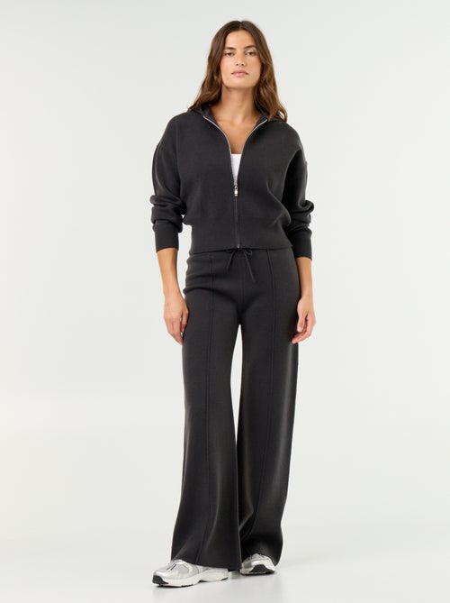 Wijde broek van jerseytricot - Kiabi