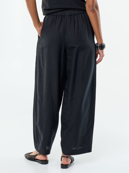 Wijde broek van linnenmix - Kiabi Wijde broek van linnenmix - Kiabi