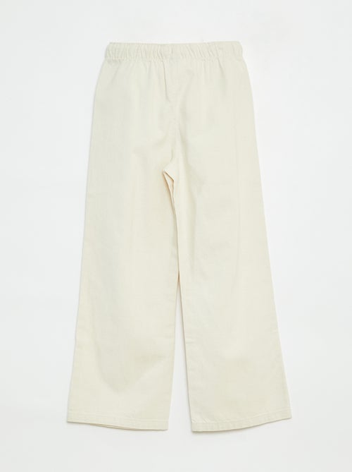 Wijde broek van luchtige stof - Kiabi