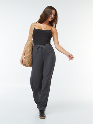 Wijde broek van plissétricot