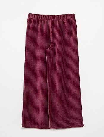 Wijde broek van ribfluweel