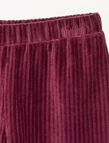Wijde broek van ribfluweel