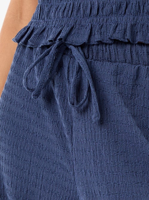 Wijde broek van smocktricot - Kiabi